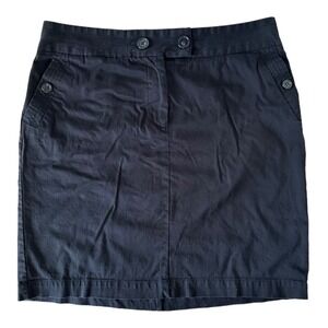NYCC New York Clothing Co. Women's Skirt w/Pockets Cotton Size 12 Black